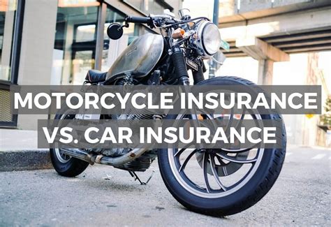 car insurance vs motorcycle insurance